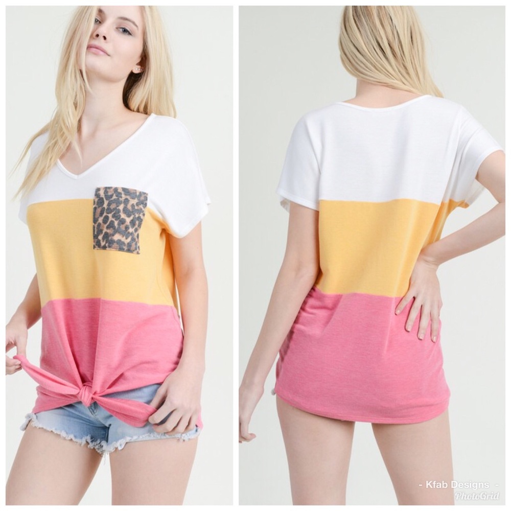 💝 LAST 1! Color Block French Terry Top! - Picture 4 of 7
